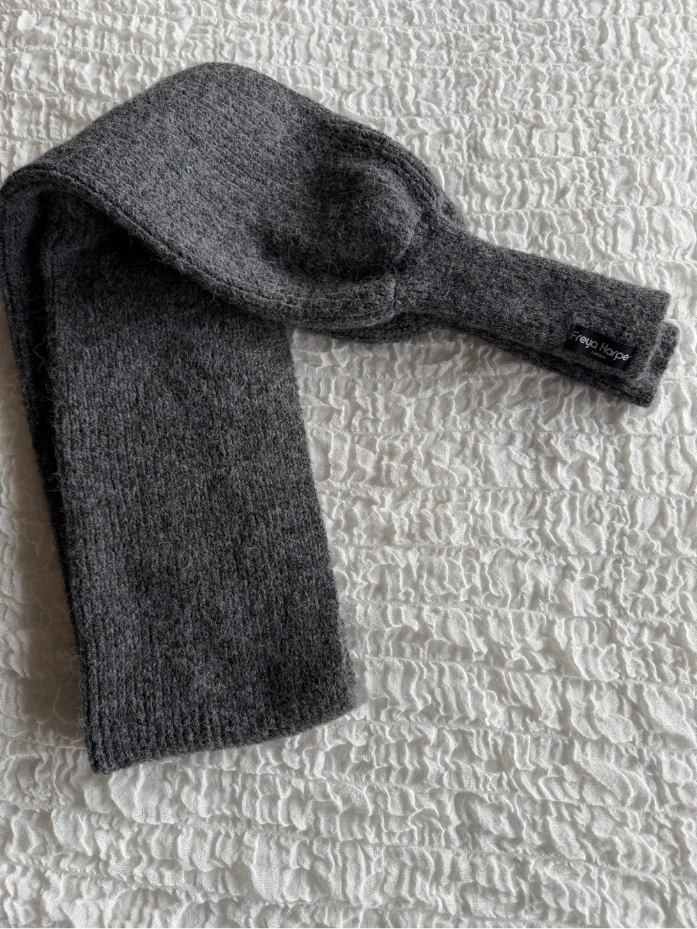 Freya Harper London Lush Multifunctional Scarf Dark Gray Standard Size 79”
